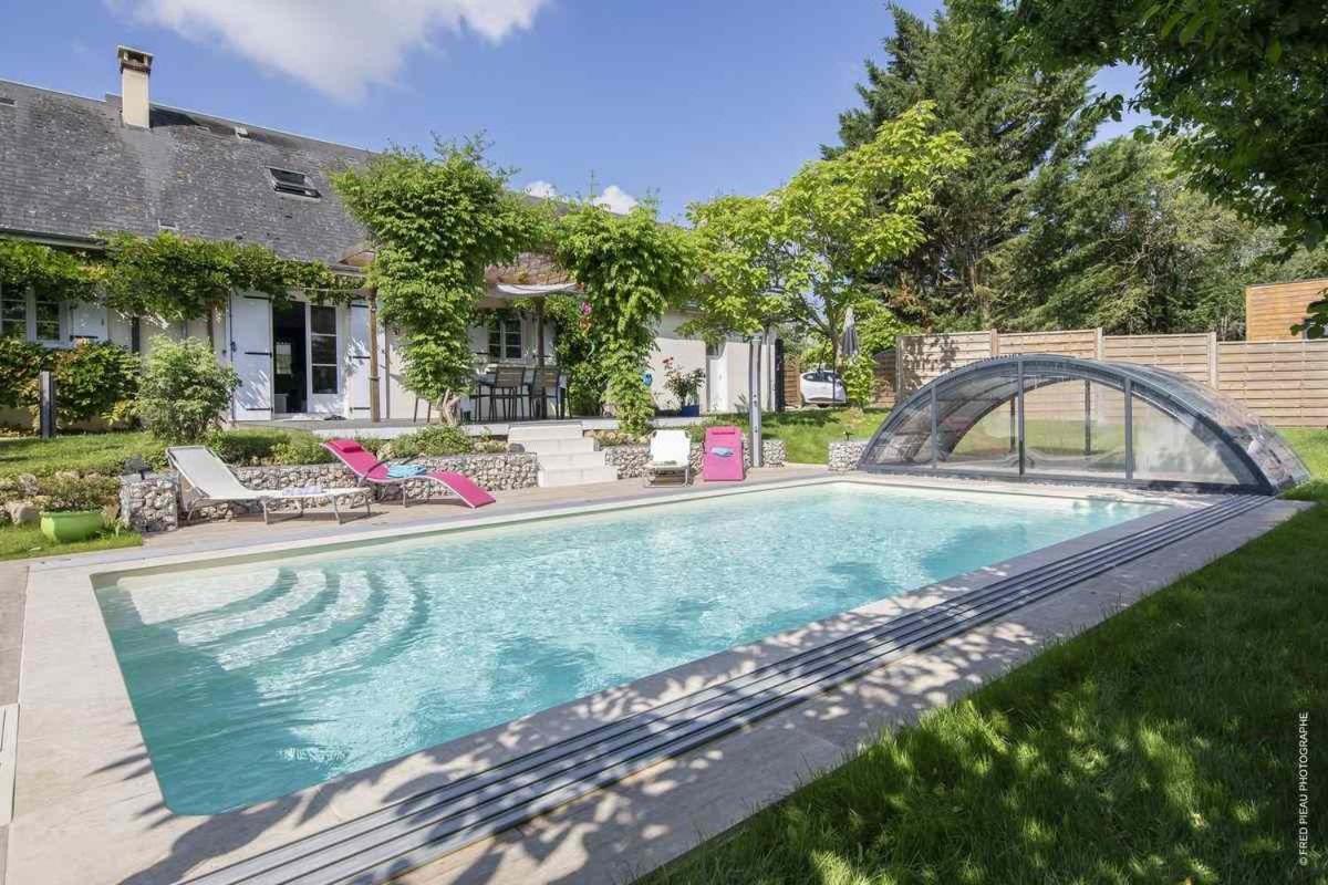 Au Coeur Du Bien-Etre, Gite Avec Piscine Chauffee Et Couverte, Spa, Sauna, Massages モントー エクステリア 写真